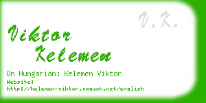 viktor kelemen business card